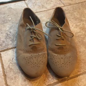 Tan oxfords